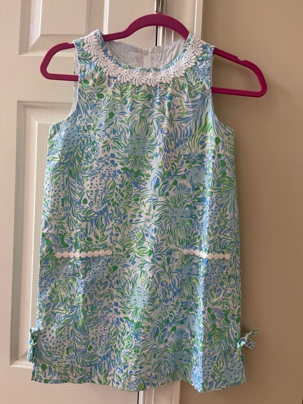 Lilly Pulitzer  Sleeveless Floral Shift Dress in Blue & Green- NWT